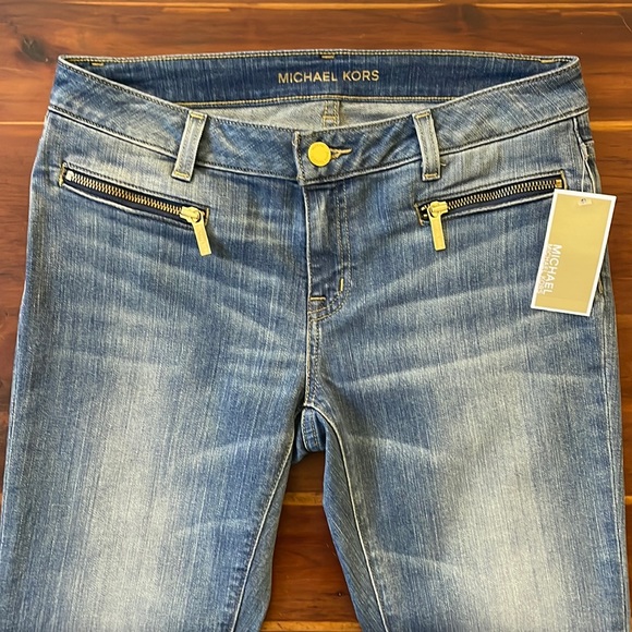*NWT* Michael Kors Izzy Skinny Jeans, Zipper Pockets, Verushka Wash - Picture 6 of 16